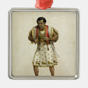 Portrait of Mr Edmund Kean as Othello Metal Ornament