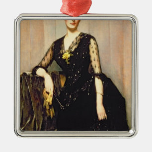 Portrait of Mrs. Agnes Williamson Metal Ornament