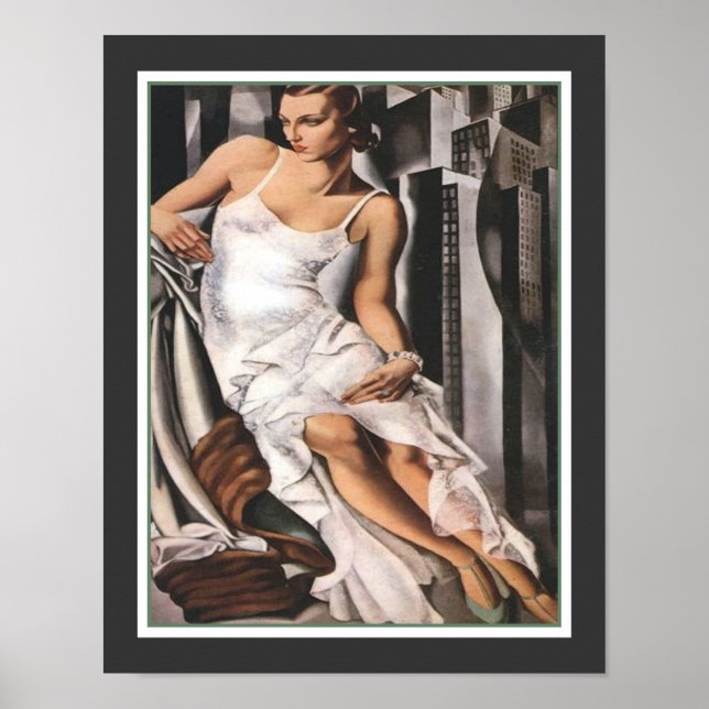 Portrait of Mrs Alan Bott by Tamara de Lempicka Poster (Front)