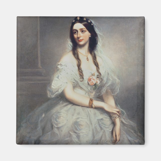 Portrait of Mrs C.W.Stoughton (d.1907), Three-quar Magnet (Front)