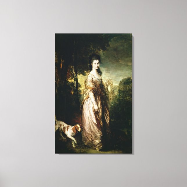 Portrait of Mrs. Lowndes-Stone  c.1775 Canvas Print (Front)