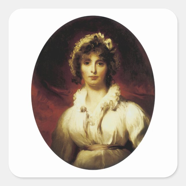 Portrait of Mrs Robert Burne-Jones Square Sticker (Front)