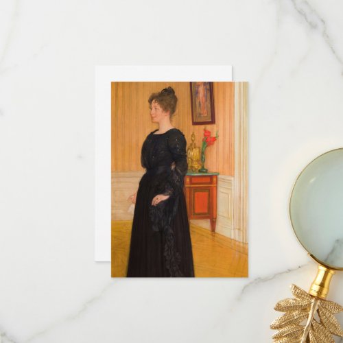 Portrait of Mrs Signe Thiel by Carl Larsson Thank You Card