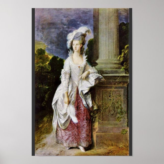 Portrait Of Mrs. Thomas Graham By Thomas Gainsboro Poster (Front)