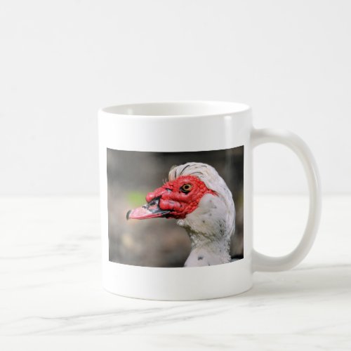 Portrait of muscovy duck coffee mug