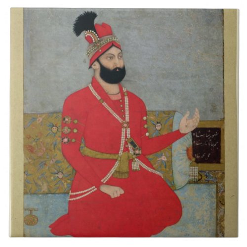Portrait of Nadir Shah Afshar of Persia 1688_1747 Ceramic Tile