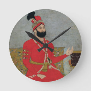 Portrait of Nadir Shah Afshar of Persia (1688-1747 Round Clock