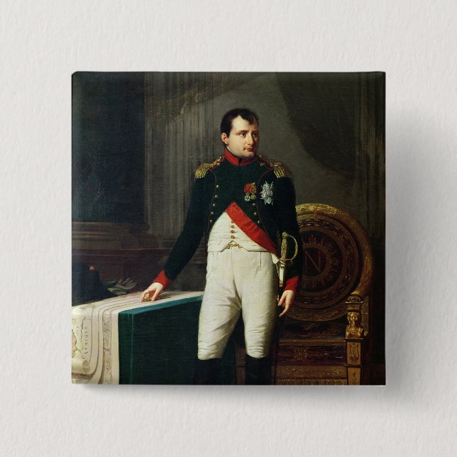 Portrait of Napoleon Bonaparte  1809 Button (Front)