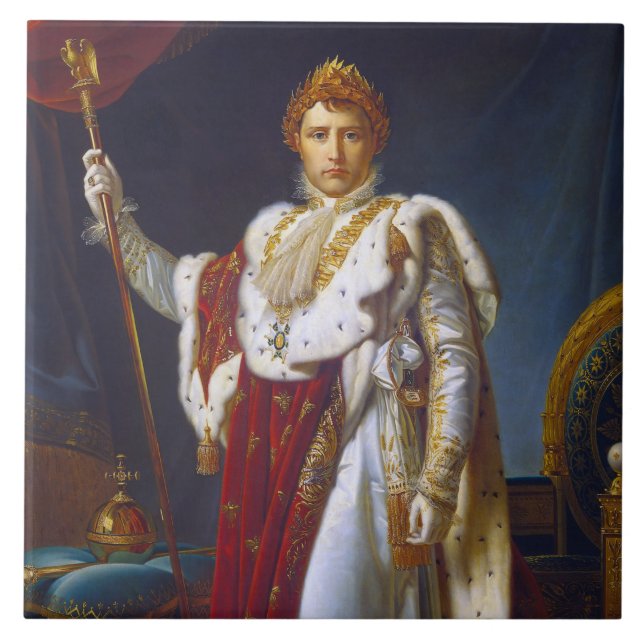 Portrait of Napoleon Bonaparte, Francois Gérard Ceramic Tile (Front)