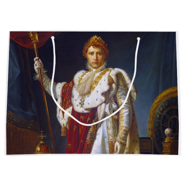 Portrait of Napoleon Bonaparte, Francois Gérard Large Gift Bag (Front)