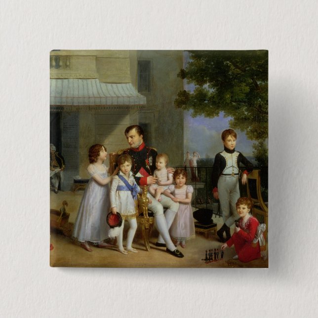 Portrait of Napoleon Bonaparte  with his Nephews Button (Front)