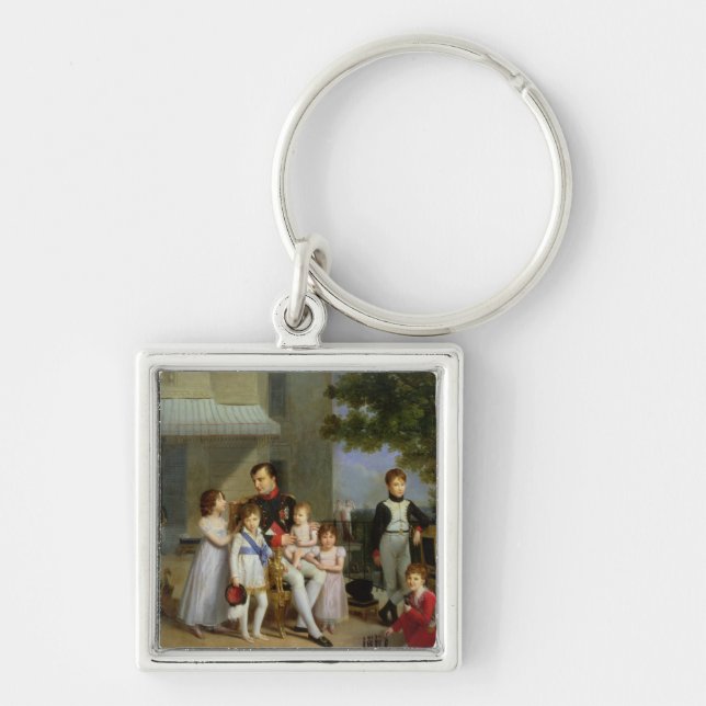 Portrait of Napoleon Bonaparte  with his Nephews Keychain (Front)