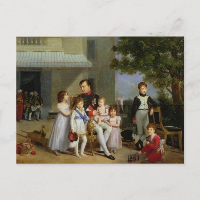 Portrait of Napoleon Bonaparte  with his Nephews Postcard (Front)