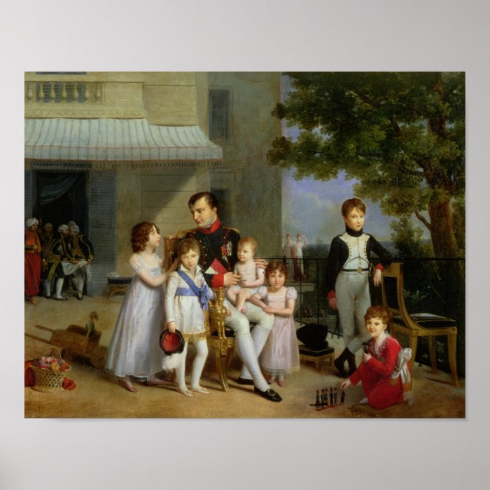 Portrait of Napoleon Bonaparte  with his Nephews Print