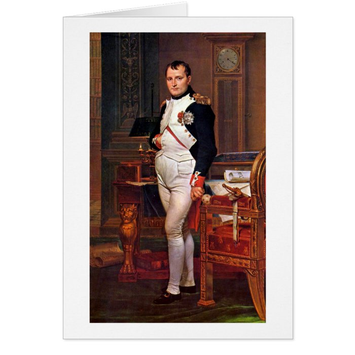 Portrait Of Napoleon By Jacques Louis David Cards