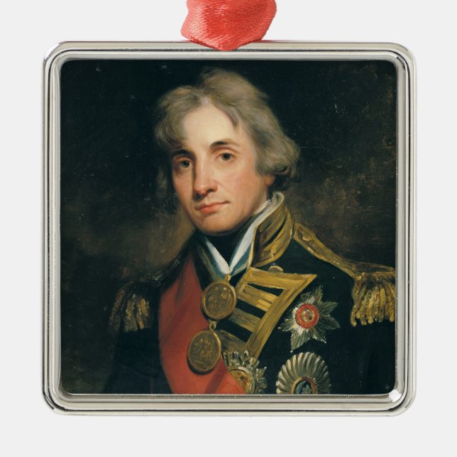 Portrait of Nelson Metal Ornament (Front)