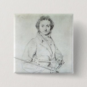 Portrait of Niccolo Paganini 1819 Button