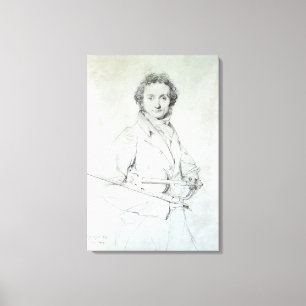 Portrait of Niccolo Paganini 1819 Canvas Print