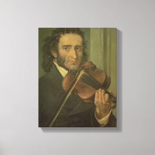 Portrait of Niccolo Paganini Canvas Print (Front)