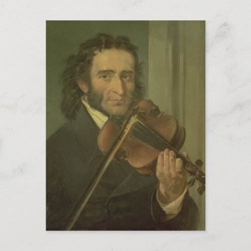 Portrait of Niccolo Paganini Postcard