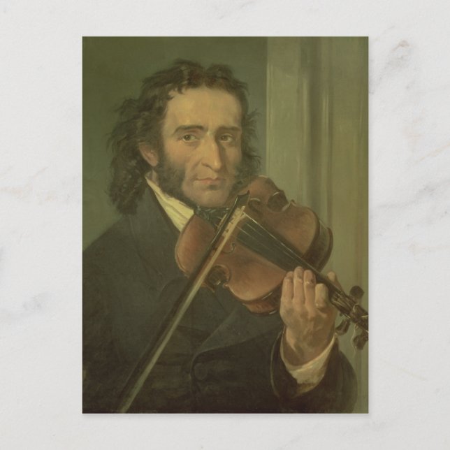 Portrait of Niccolo Paganini Postcard (Front)