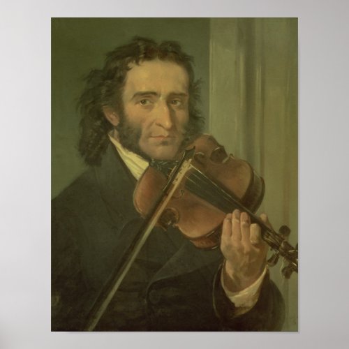 Portrait of Niccolo Paganini Poster