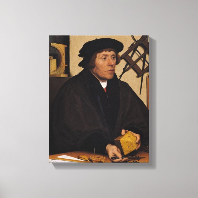 Portrait of Nicholas Kratzer  1528 Canvas Print (Front)