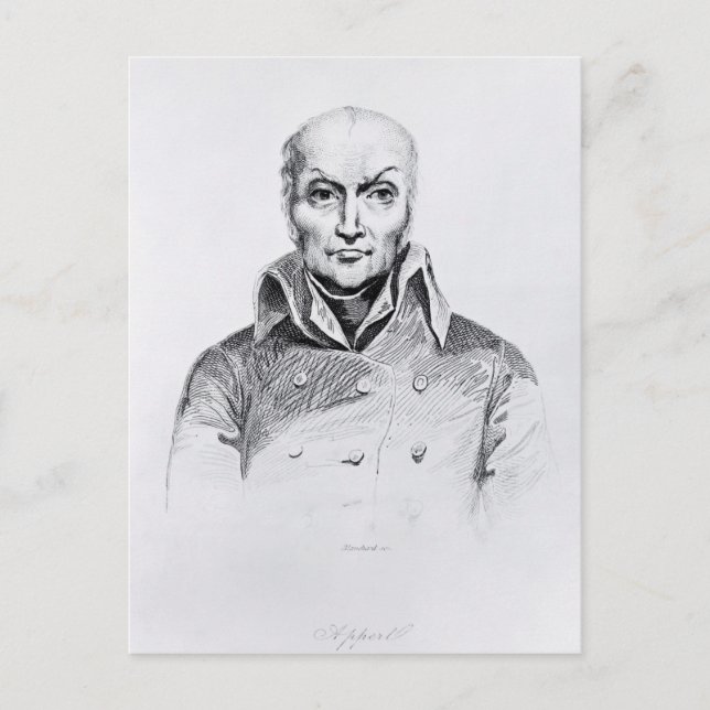 Portrait of Nicolas Appert Postcard (Front)