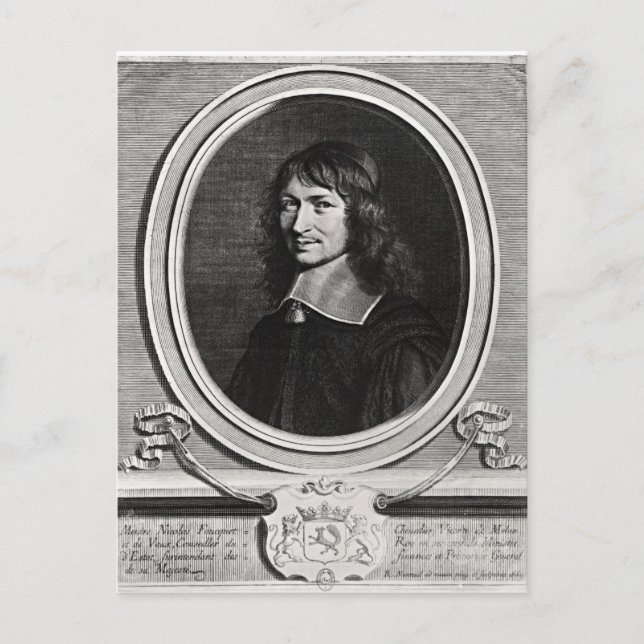 Portrait of Nicolas Fouquet  1662 Postcard (Front)