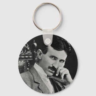 Portrait of Nikola Tesla Keychain