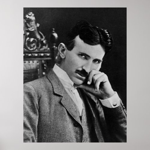 Portrait of Nikola Tesla Poster