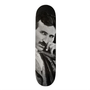 Portrait of Nikola Tesla Skateboard Deck
