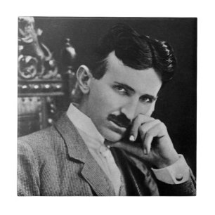 Portrait of Nikola Tesla Tile