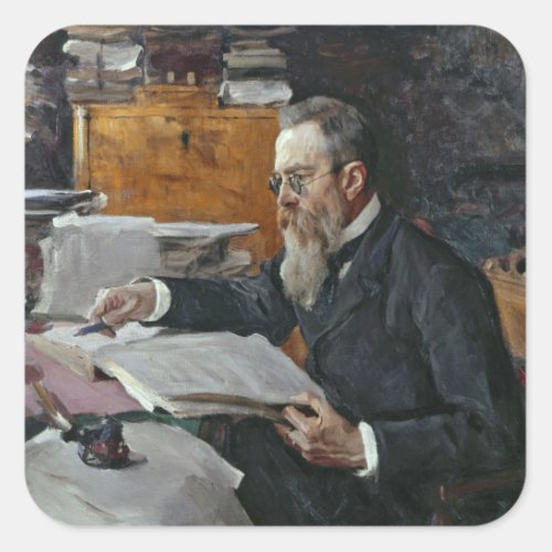 Portrait of Nikolai Andreyevich Rimsky_Korsakov Square Sticker