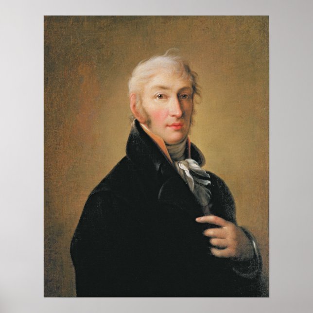 Portrait of Nikolay Mikhaylovich Karamzin , 1805 Poster (Front)