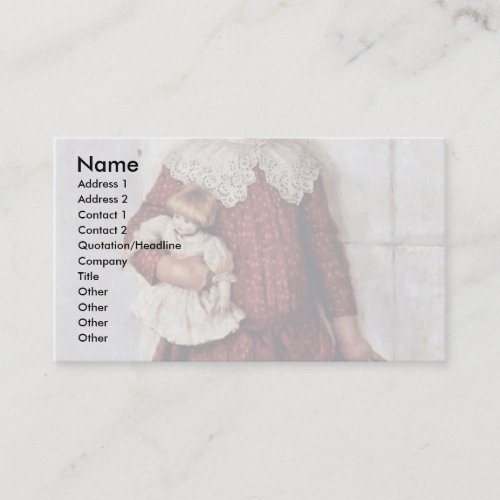 Portrait Of Olga Surikova Vasilyevna The Artist'S Business Card Templates