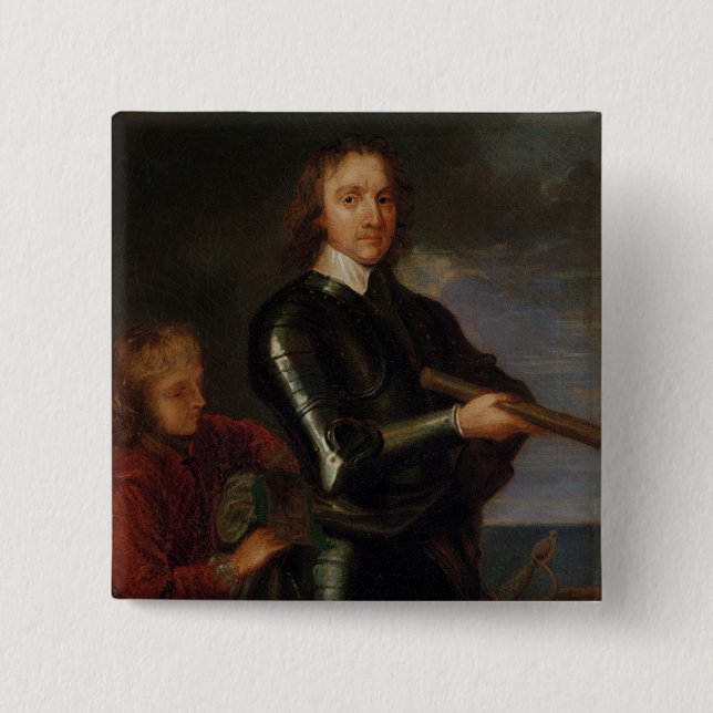 Portrait of Oliver Cromwell Pinback Button (Front)
