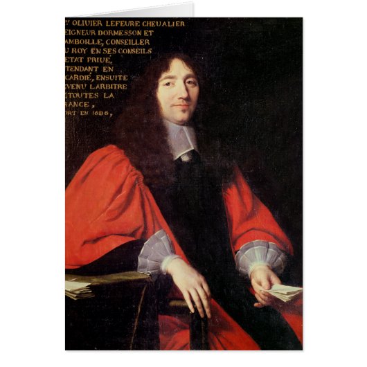 Portrait of Olivier Lefevre Cards (Front)