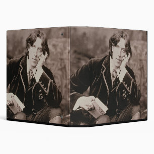 Portrait of Oscar Wilde (1854-1900), 1882 (b/w pho 3 Ring Binder