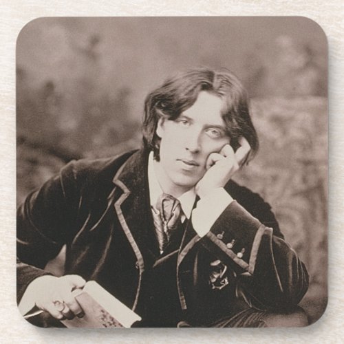Portrait of Oscar Wilde 1854_1900 1882 bw pho Drink Coaster