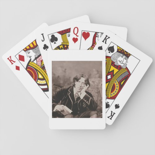 Portrait of Oscar Wilde 1854_1900 1882 bw pho Poker Cards