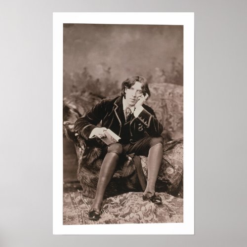 Portrait of Oscar Wilde 1854_1900 1882 bw pho Poster