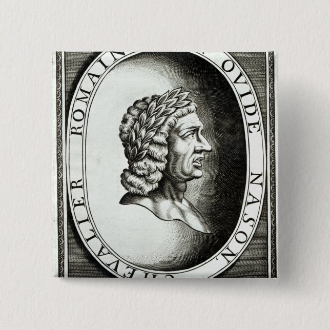 Portrait of Ovid Pinback Button (Front)