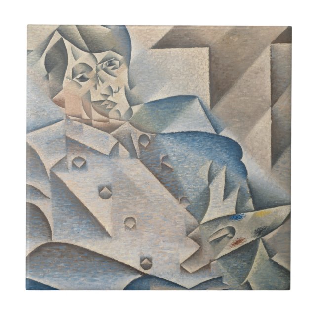 Portrait of Pablo Picasso by Juan Gris Ceramic Tile (Front)