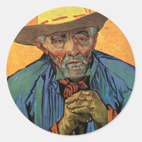 Portrait of Patience Escalier by Vincent van Gogh Classic Round Sticker