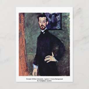 Portrait Of Paul Alexander By Modigliani Amedeo Postcard