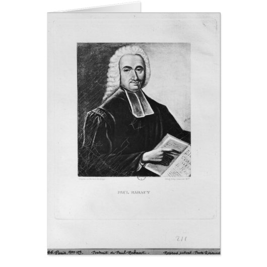 Portrait of Paul Rabaut Cards (Front)