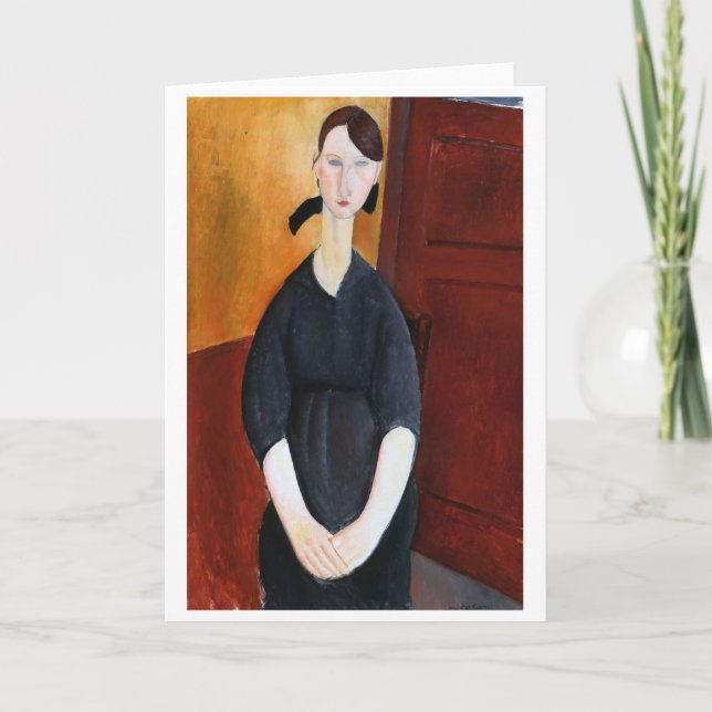 Portrait of Paulette Jourdain, Modigliani Card (Front)