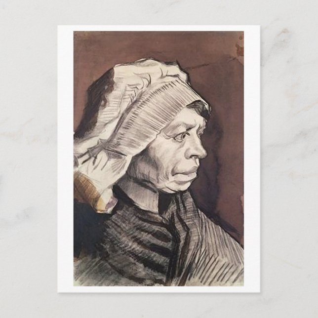 Portrait of Peasant Woman, Van Gogh Fine Art Postcard (Front)