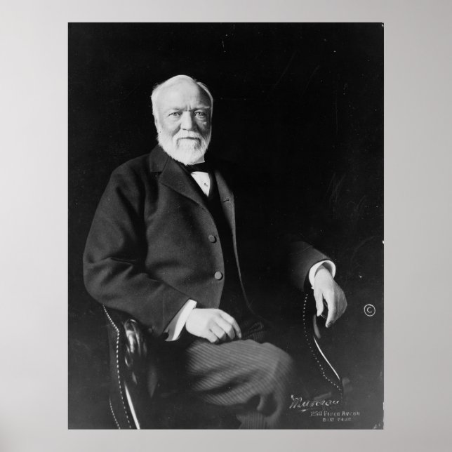Portrait of Philanthropist Andrew Carnegie Poster (Front)